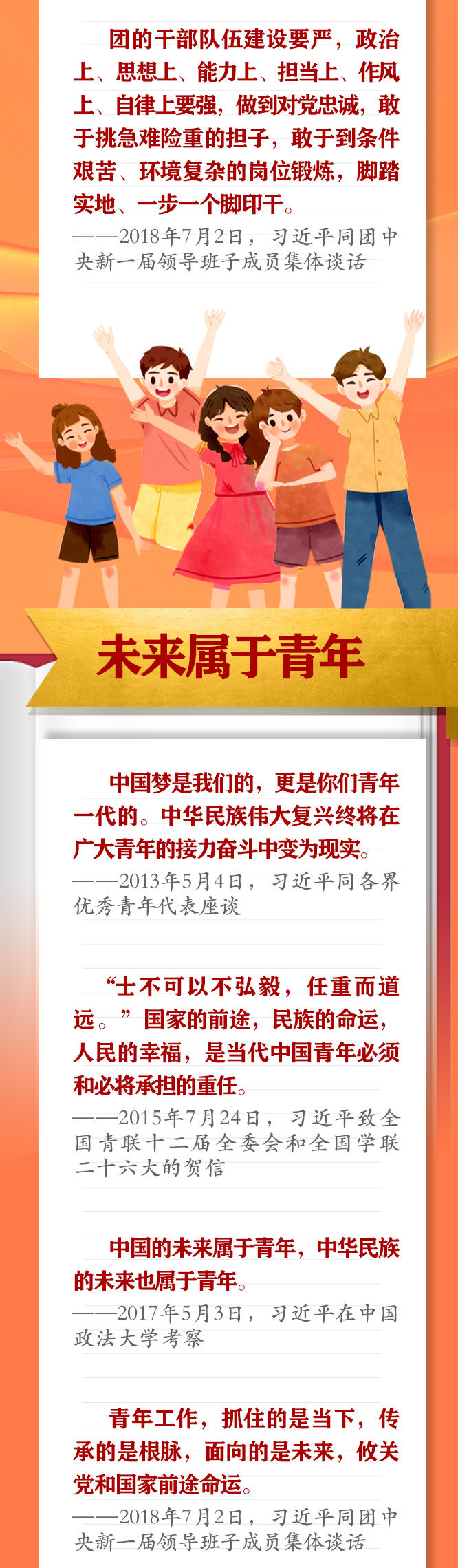 手繪長(zhǎng)卷 | 共青團(tuán)員們，總書記這些話要牢記
