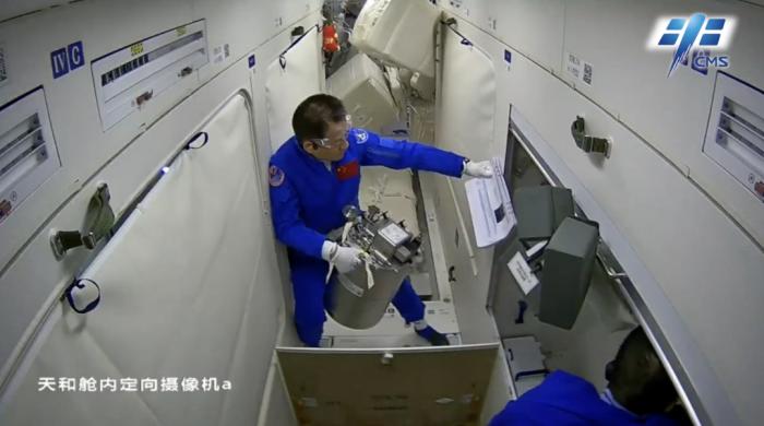 核心艙衛(wèi)生區(qū)。圖片來源：中國載人航天工程辦公室官方微信