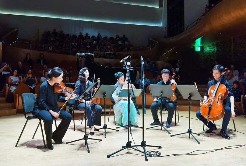 “古老文明的現(xiàn)代回聲——中國當(dāng)代作曲家室內(nèi)樂作品音樂會(huì)”在意大利舉行。中國駐意大利使館供圖
