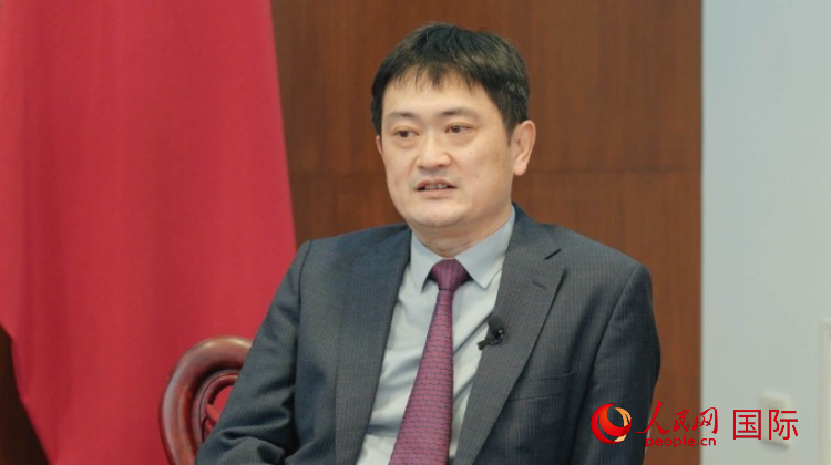 中國駐阿根廷使館代辦孫怡接受人民網(wǎng)專訪。人民網(wǎng)記者 張若涵攝