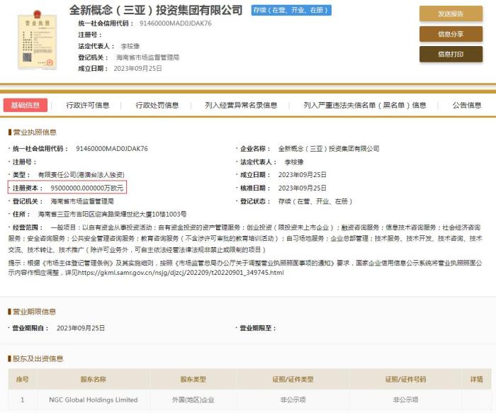 國家企業(yè)信用信息公示系統(tǒng)截圖。
