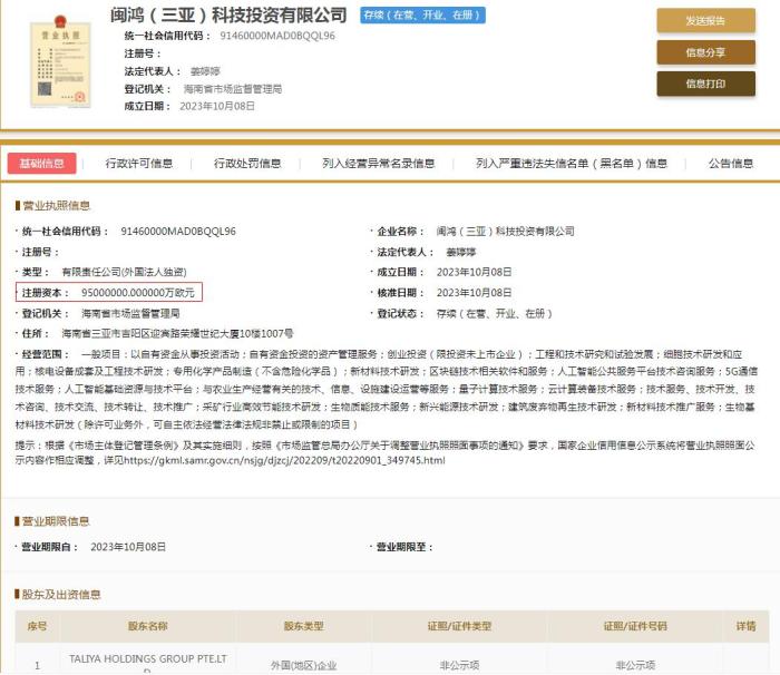  國家企業(yè)信用信息公示系統(tǒng)截圖。