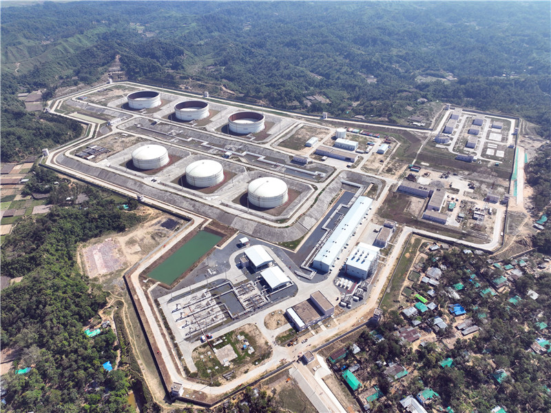 孟加拉國首個海陸一體化超大型石油儲運工程——單點系泊及雙線管道工程。中石油管道局供圖。
