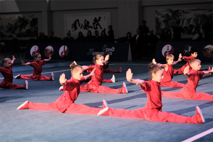 俄羅斯青少年在開幕式上進(jìn)行武術(shù)表演。駐俄羅斯大使館供圖
