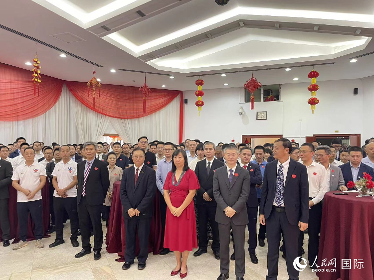 駐尼日利亞使館春節(jié)招待會(huì)現(xiàn)場(chǎng)。人民網(wǎng)記者 姜宣攝
