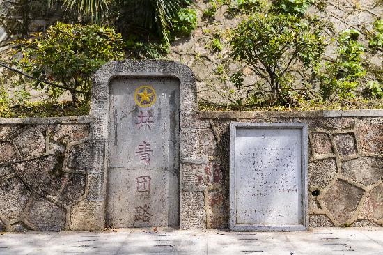 共青團(tuán)路石碑。   南報融媒體記者  丁劼攝