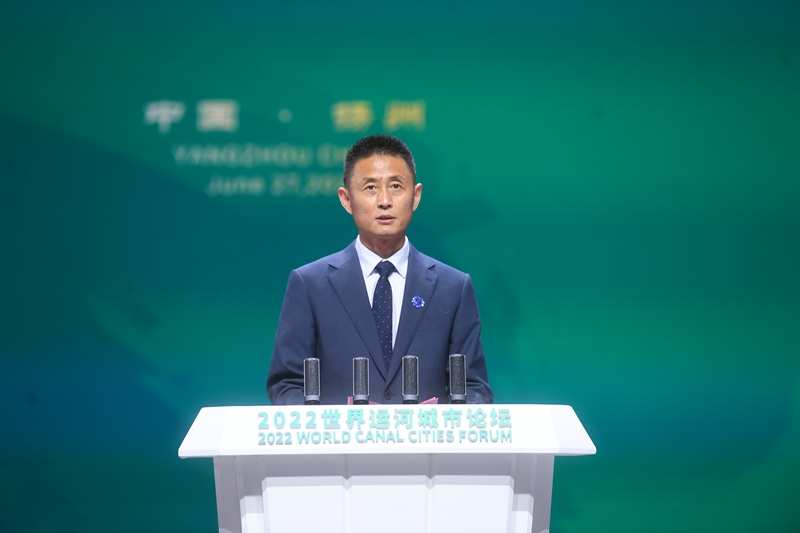 江蘇省文化和旅游廳副廳長李川在大會上致辭。邵丹攝