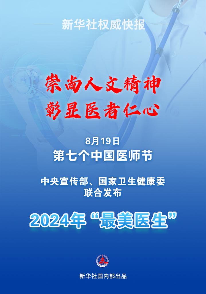 新華鮮報|致敬“白衣戰(zhàn)士”！2024年“最美醫(yī)生”發(fā)布