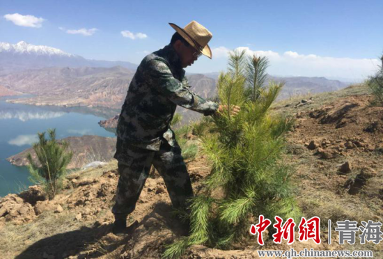 圖為尖扎干部職工生態(tài)建設(shè)和環(huán)境保護(hù)現(xiàn)場。尖宣 供圖