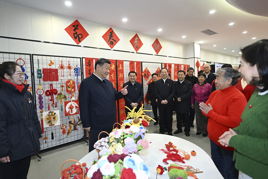 2025年1月23日，習(xí)近平總書記在沈陽(yáng)大東區(qū)長(zhǎng)安街道長(zhǎng)安小區(qū)社區(qū)黨群服務(wù)中心考察。