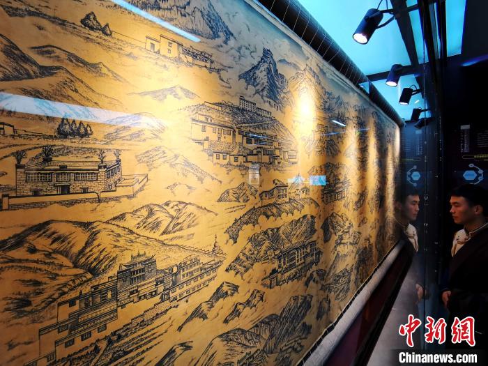 圖為歷代藏醫(yī)藥學(xué)教育機(jī)構(gòu)展示?！?zhí)砀?攝