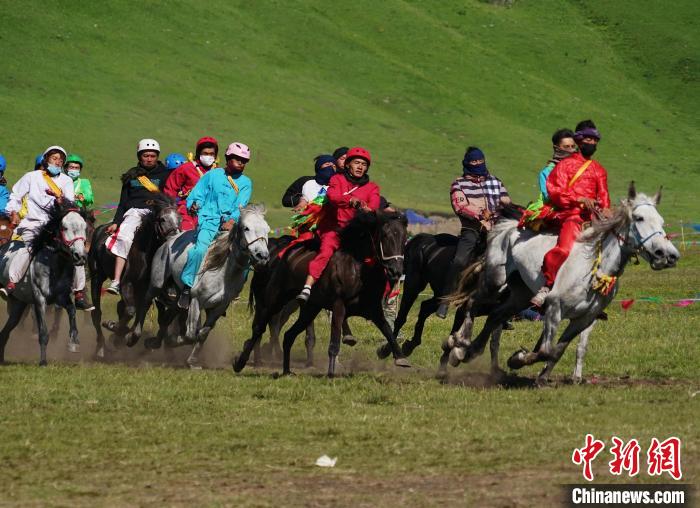 圖為選手進(jìn)行3000米賽馬比賽。　馬銘言 攝