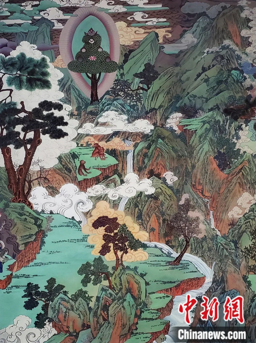 臨摹、補(bǔ)繪的青海瞿曇寺壁畫。受訪者 供圖