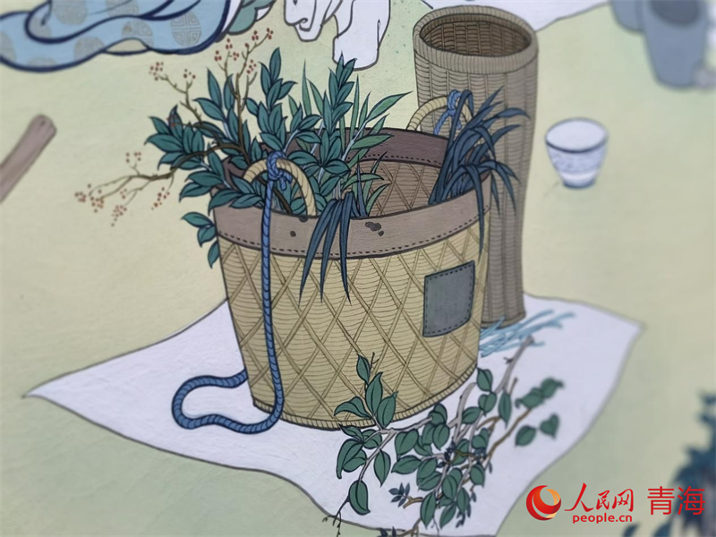 唐卡繪畫(huà)作品。人民網(wǎng) 馬可欣攝