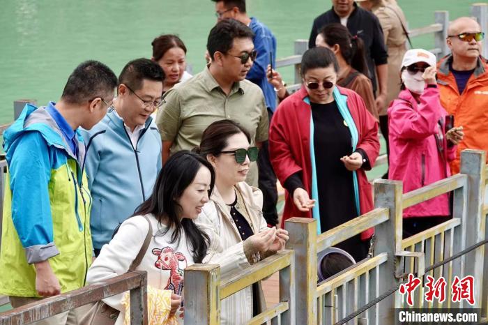全國新的社會階層人士服務團考察林芝巴河鎮(zhèn)生態(tài)保護項目?！∧岈?shù)┰龉﹫D
