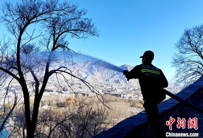 12月6日，布達(dá)拉宮消防救援大隊(duì)在布達(dá)拉宮山體林草區(qū)域開(kāi)展?jié)窕ぷ??！㈣?攝